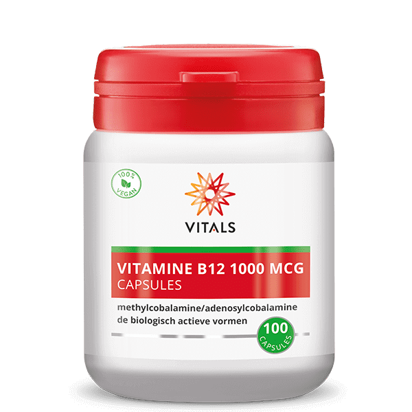 Vitals Vitamine B12 Capsules 1000 mcg – 100 stuks | Brein