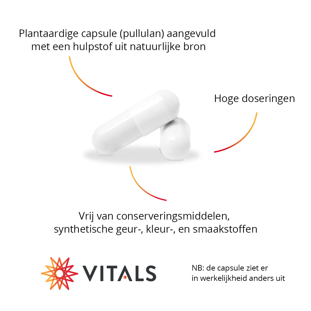 Vitals Vitamine B12 Capsules 1000 mcg – 100 stuks | Brein