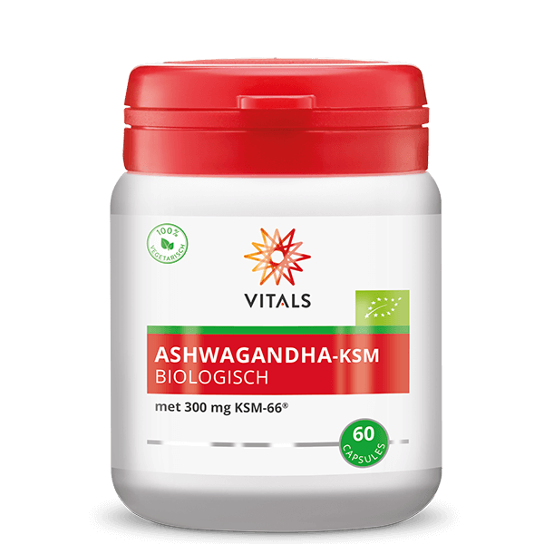Vitals Ashwagandha-KSM Biologisch Capsules – 60 stuks | Stress