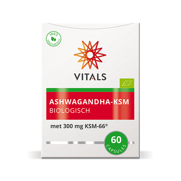 Vitals Ashwagandha-KSM Biologisch Capsules – 60 stuks | Stress