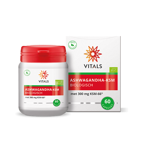 Vitals Ashwagandha-KSM Biologisch Capsules – 60 stuks | Stress