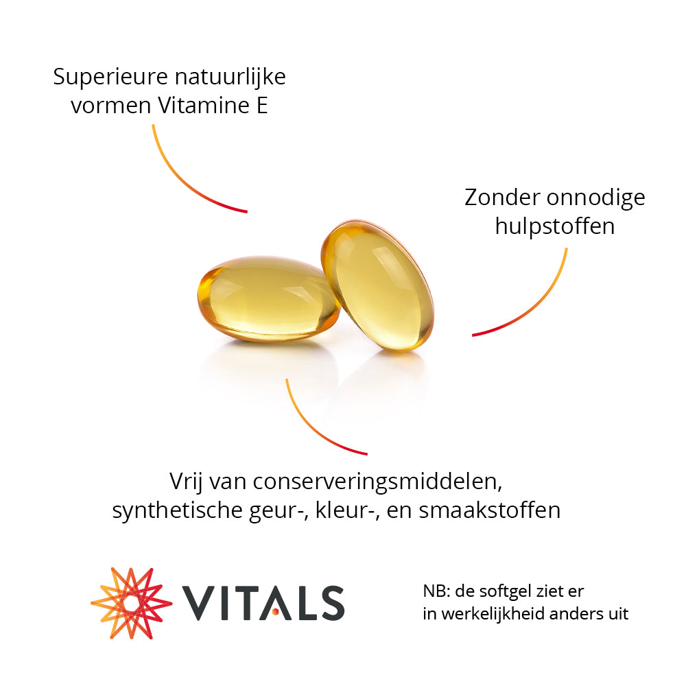 Vitals Vitamine E-8 Capsules – 60 stuks | Weerstand
