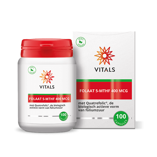 Vitals Folaat 5-MTHF Capsules 400 mcg – 100 stuks | Brein