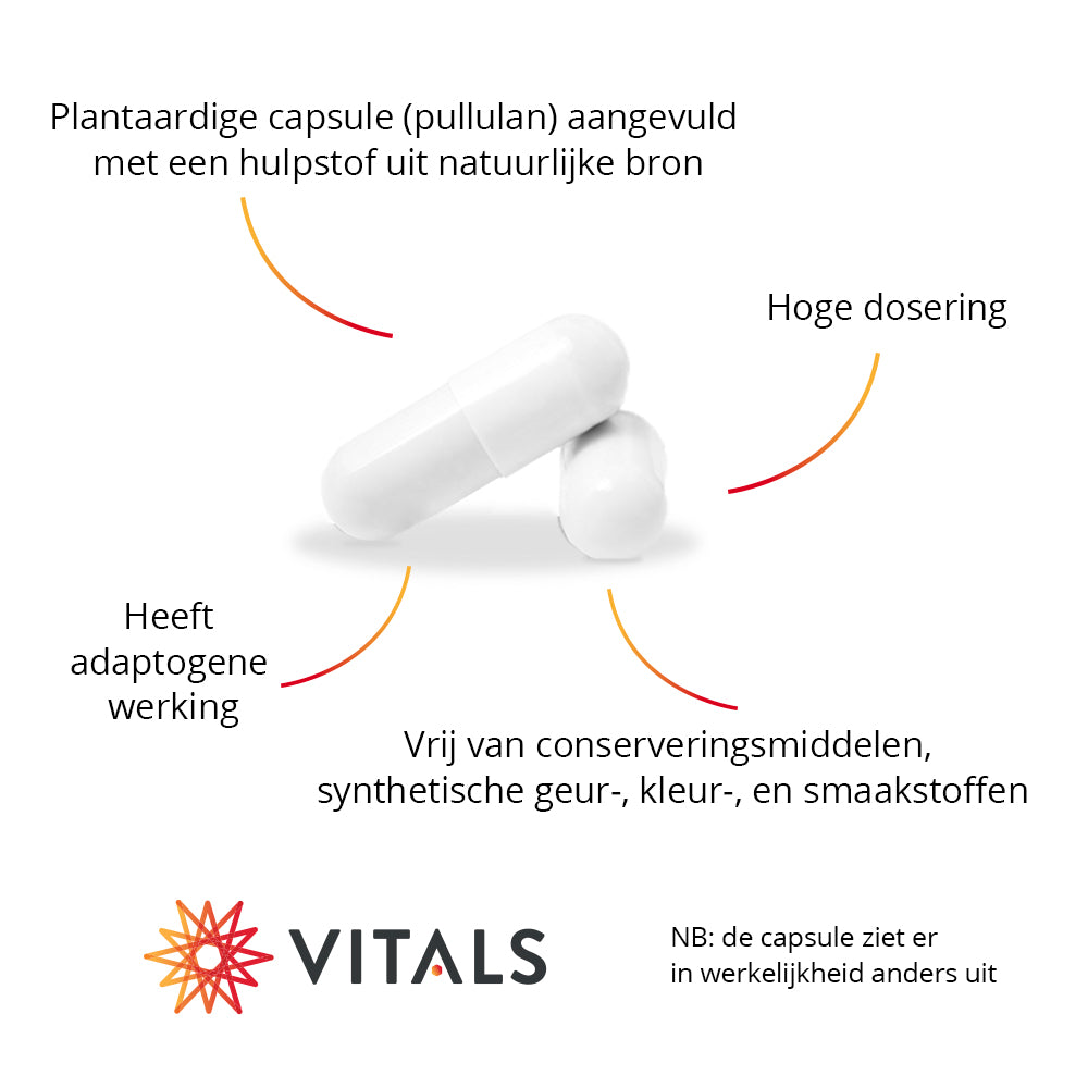 Vitals Rhodiola-LF Capsules – 60 stuks | Stress