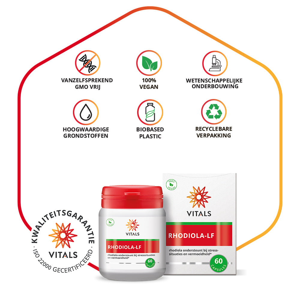 Vitals Rhodiola-LF Capsules – 60 stuks | Stress