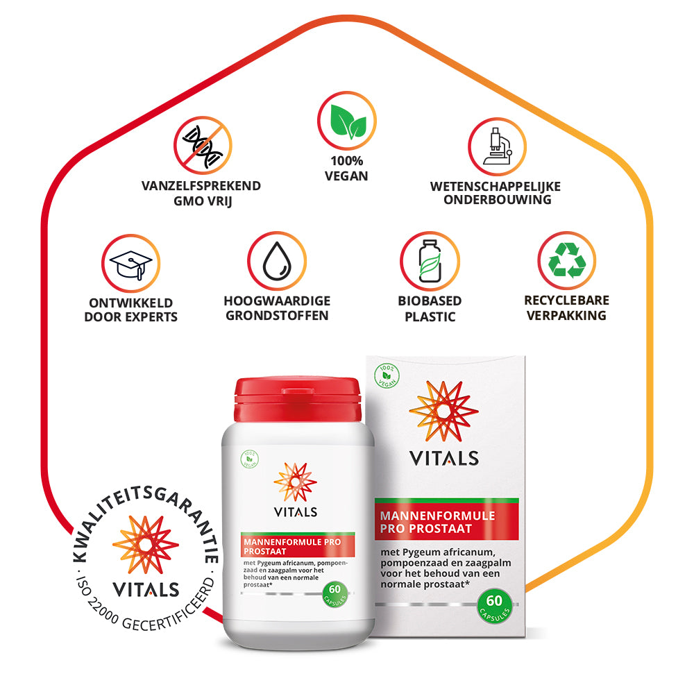 Vitals Mannenformule Pro Prostaat Capsules – 60 stuks | Weerstand