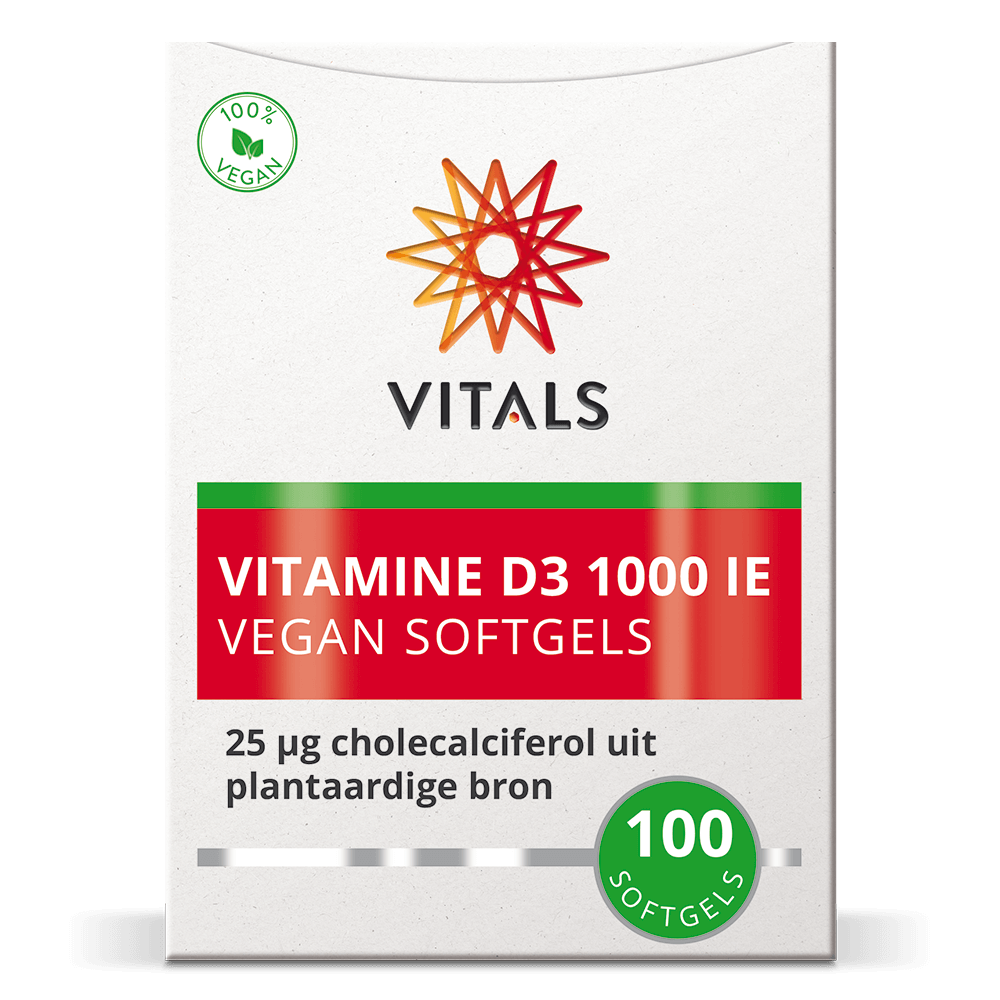 Vitals Vitamine D3 Softgels 1000 IE – 100 stuks | Weerstand