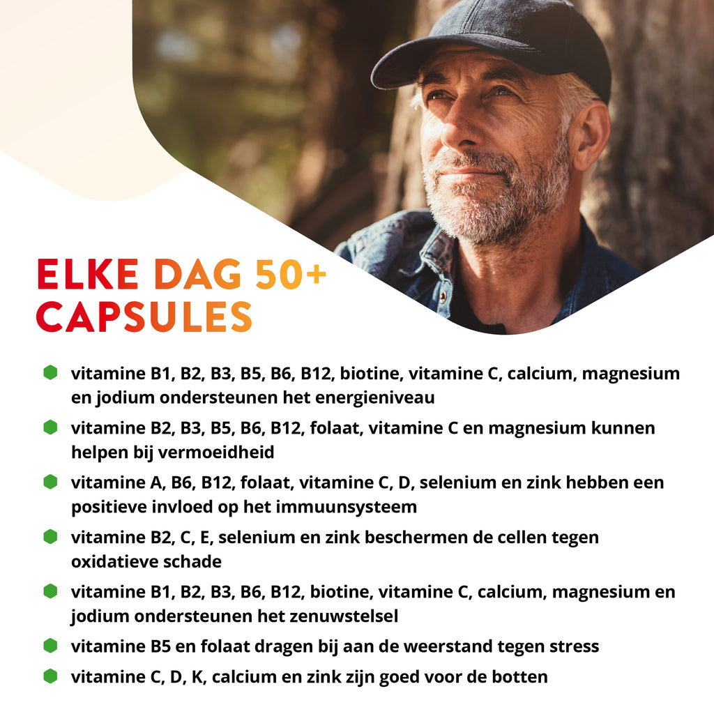 Vitals Elke Dag 50+ Capsules – 60 stuks | Multi-vitamine