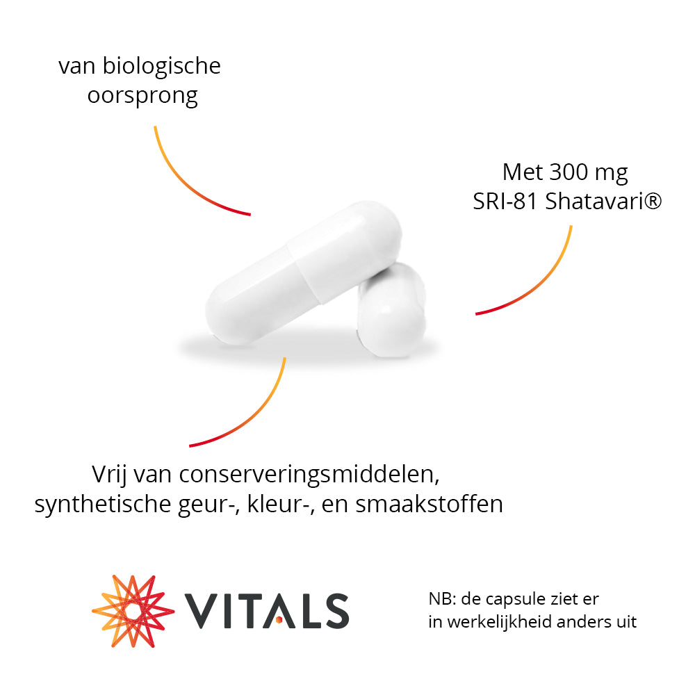 Vitals Shatavari-SRI Biologisch 60 capsules