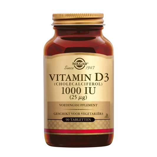 Solgar Vitamin D3 1000IU Kauwtabletten – Voor Sterke Botten en Immuunondersteuning - 90 stuks