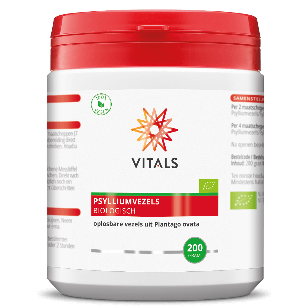 Vitals Psylliumvezels Biologisch Poeder – 200 gram | Spijsvertering