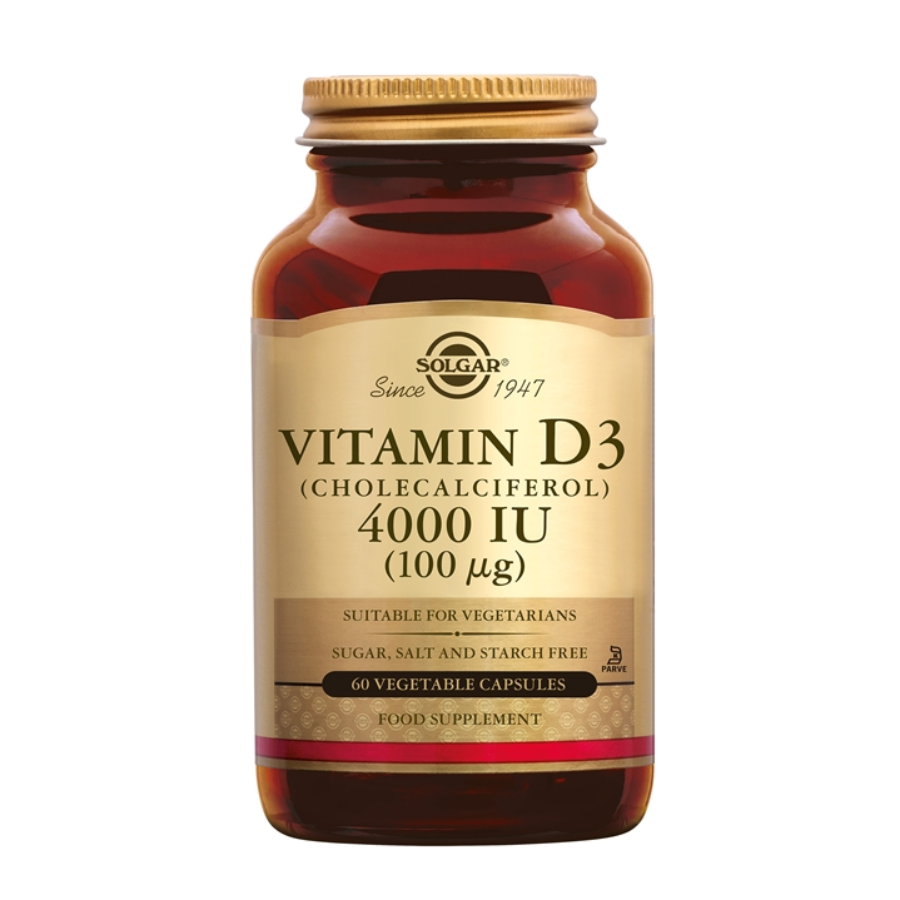 Solgar Vitamin D3 4000IU 50 capsules – Hoge Dosis Vitamine D voor Botten en Immuunondersteuning