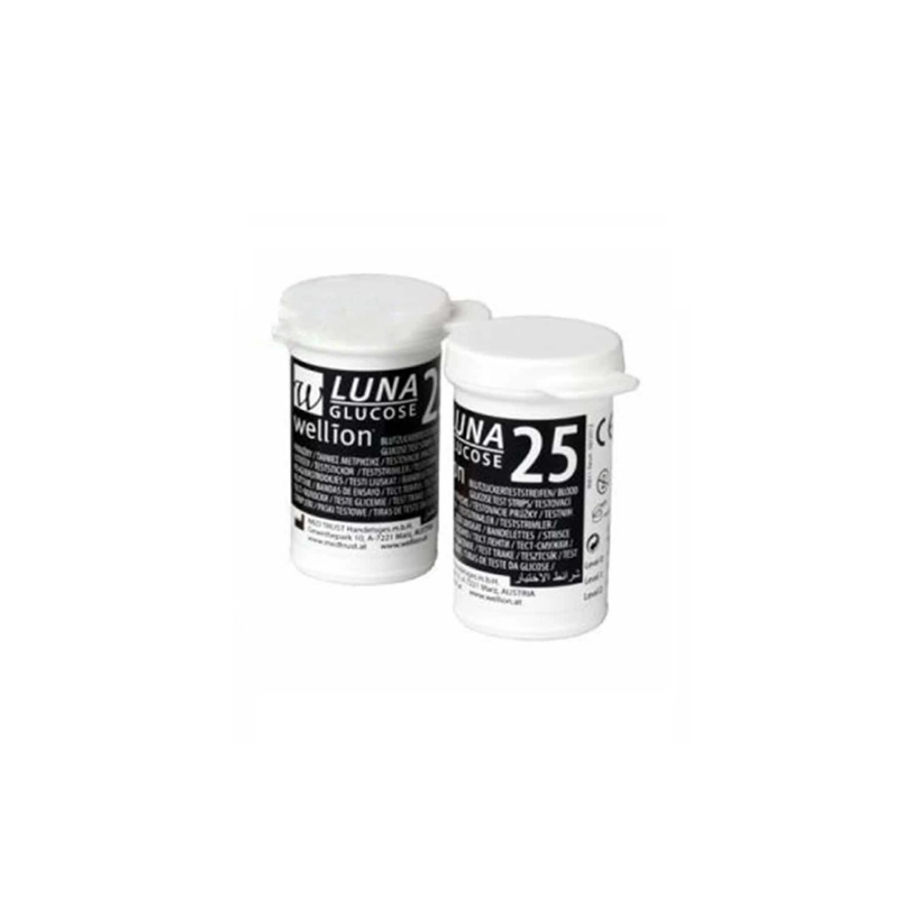 Wellion Luna Glucose Teststrips 50 stuks – Betrouwbare en Nauwkeurige Bloedsuikermeting