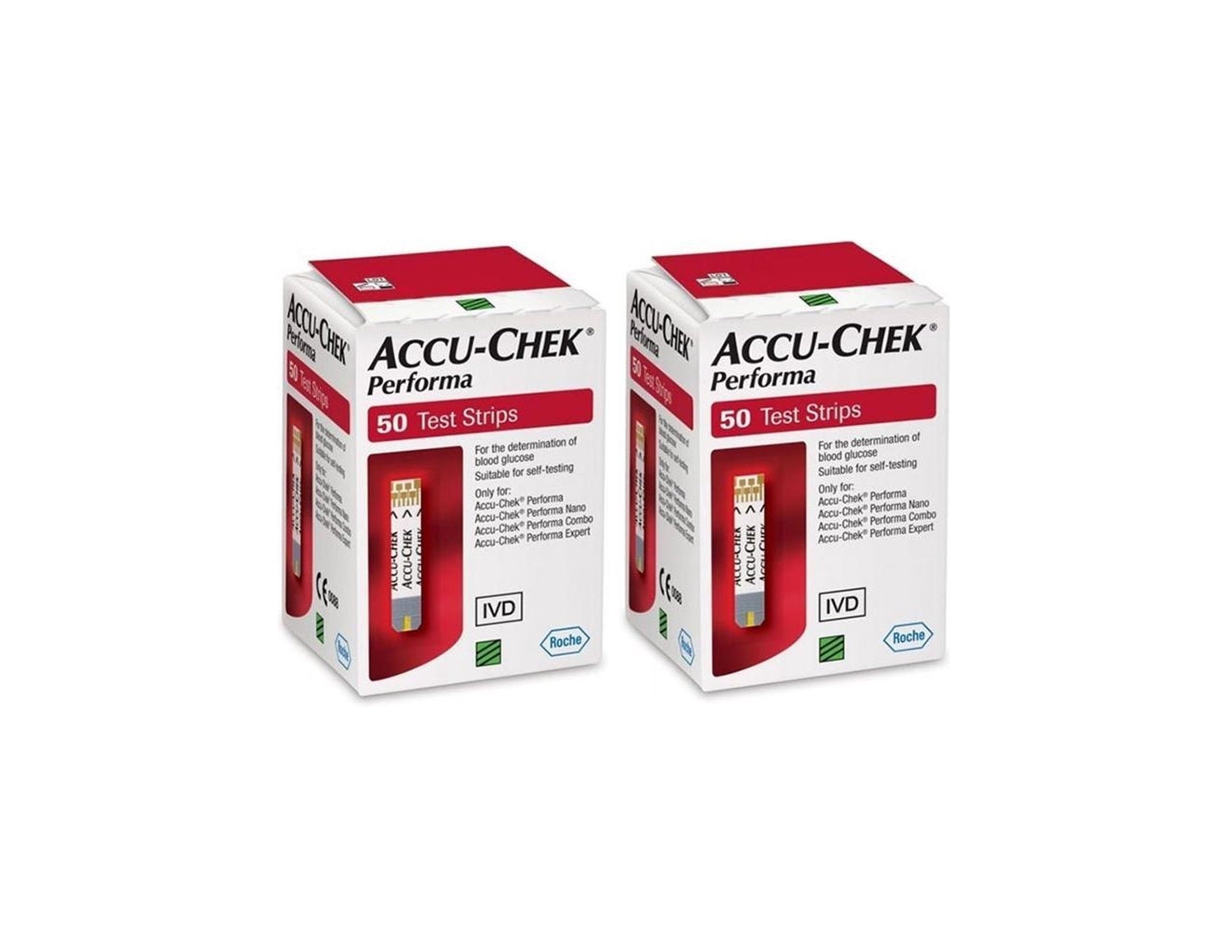 Accu-Chek Performa Teststrips Actiepakket 2x50 Stuks – Voorzorgsverpakking voor Betrouwbare Glucosemetingen