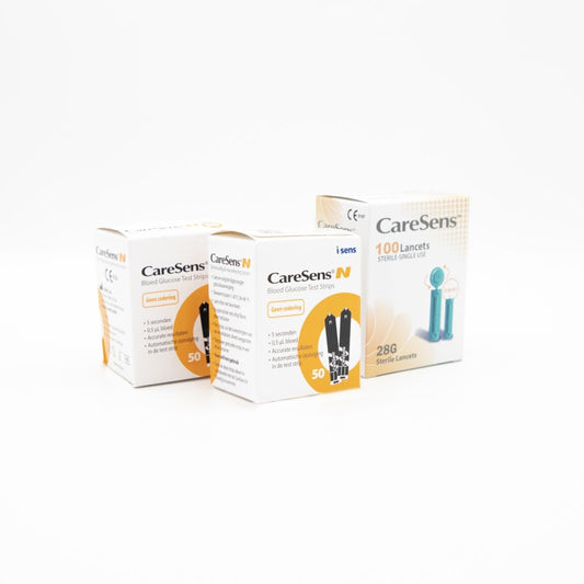 CareSens N Voordeelpakket – 2x50 Teststrips + 100 Lancetten voor Betrouwbare Glucosemetingen