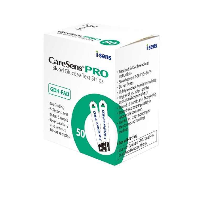 CareSens Pro Teststrips 50 Stuks – Betrouwbare Glucose- en Ketonenmetingen
