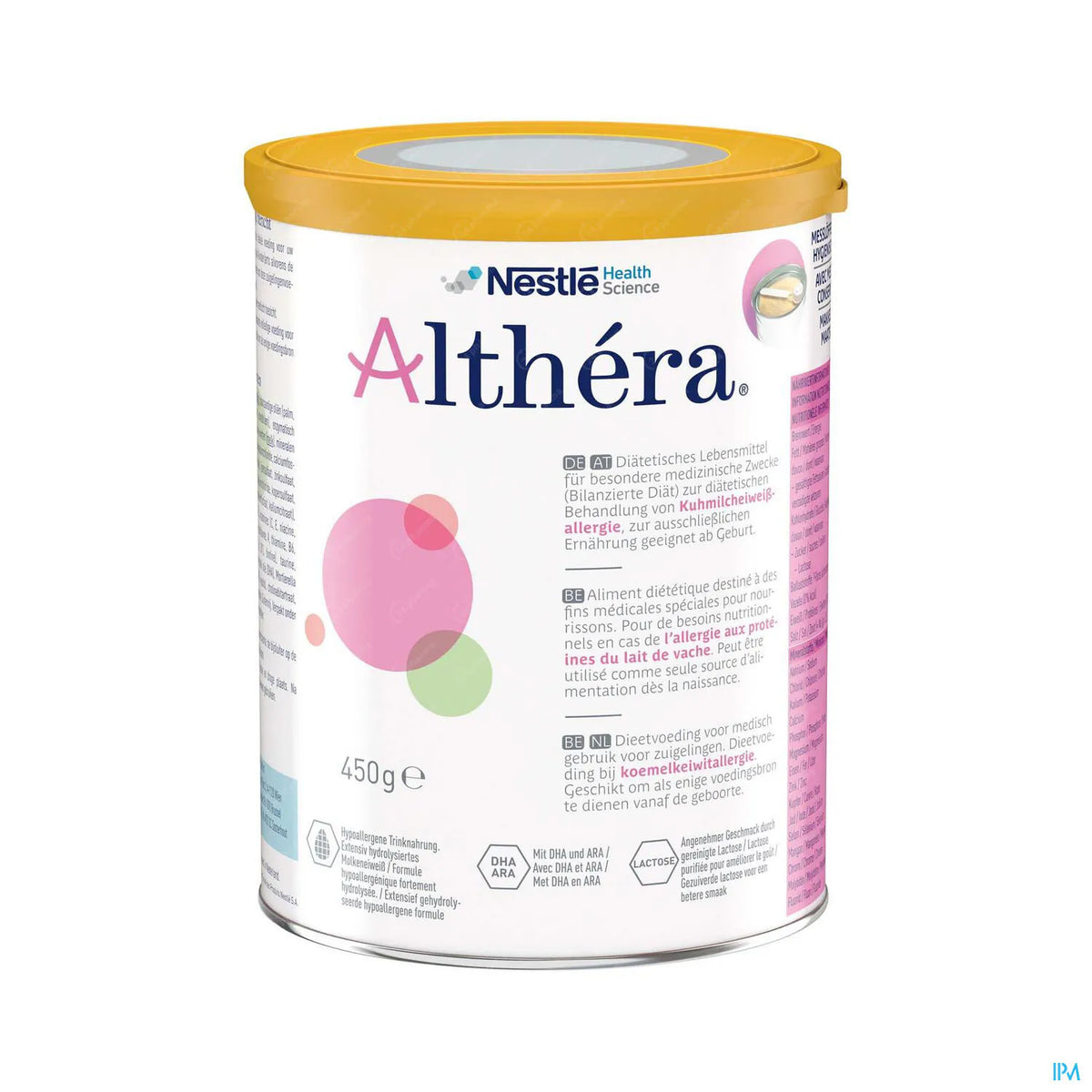 Althéra HMO 400 g – Dieetvoeding bij koemelkeiwitallergie, vanaf geboorte