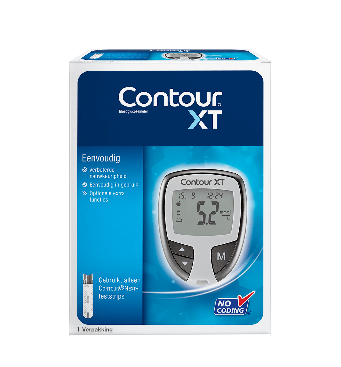 Contour XT Glucosemeter Startpakket – Betrouwbare Bloedglucosemeting met Nauwkeurige Resultaten