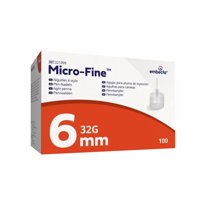Embecta Micro-Fine Pennaalden 0,23x6mm 32G – 100 stuks