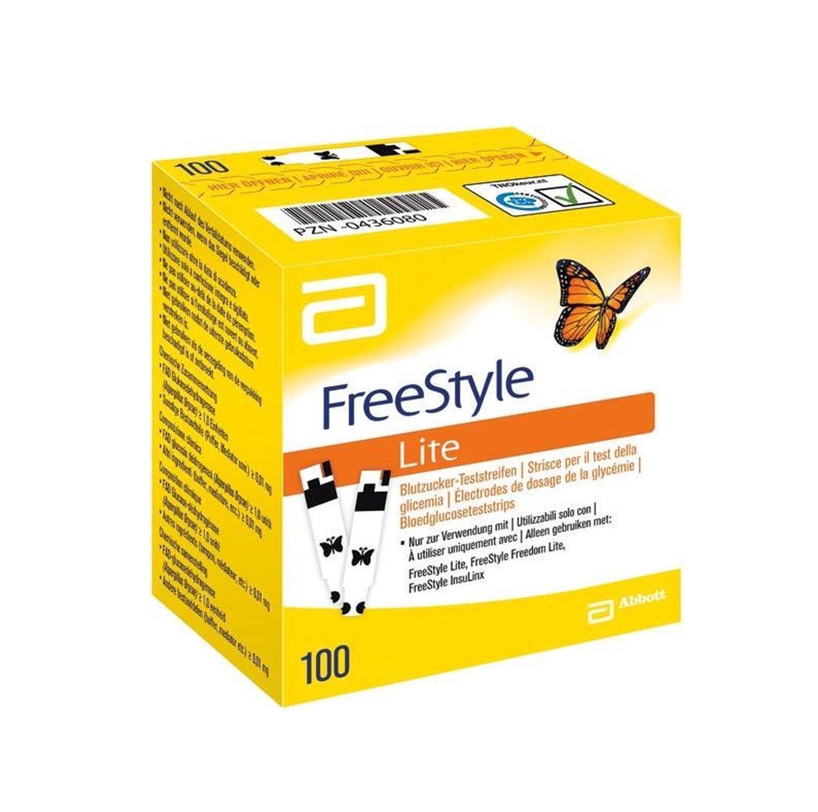 FreeStyle Lite Teststrips 100 stuks – Betrouwbare, Nauwkeurige en Pijnloze Glucosemetingen