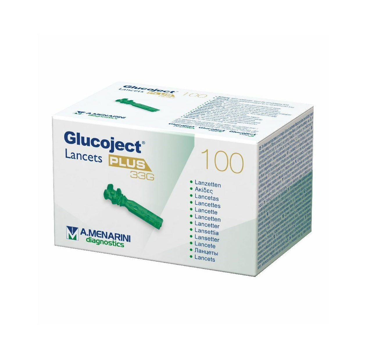 Glucoject Lancetten Plus 33G 100 stuks – Comfortabele en Veilige Bloedafname