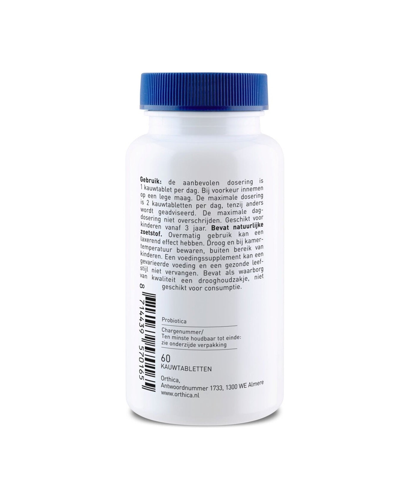 Orthica Orthiflor Kauw (Probiotica Voedingssupplement) – 60 Tabletten | Probiotica Voedingssupplement in Smakelijke Kauwtabletten