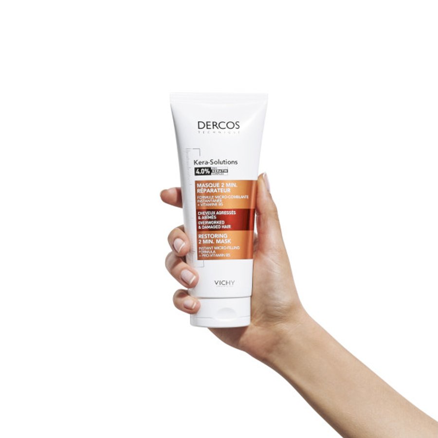 Vichy Dercos Kera-Solutions Herstellend 2-min Masker 200ml – Voor Beschadigd Haar