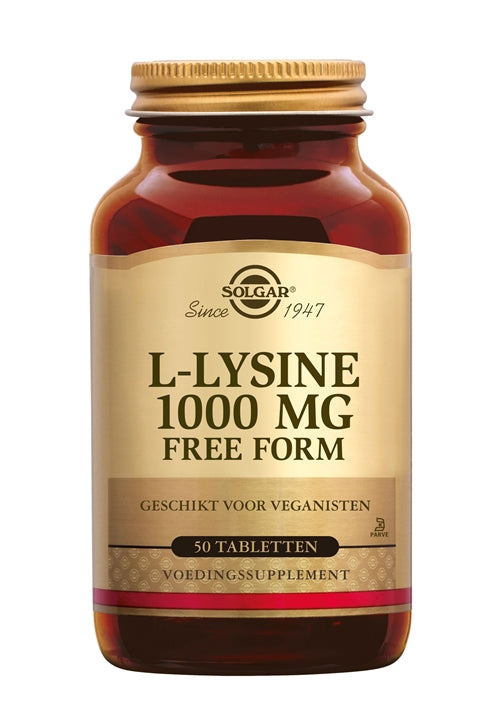 Solgar L-Lysine 1000 mg – Hoogwaardig Aminozuursupplement voor Algehele Gezondheid