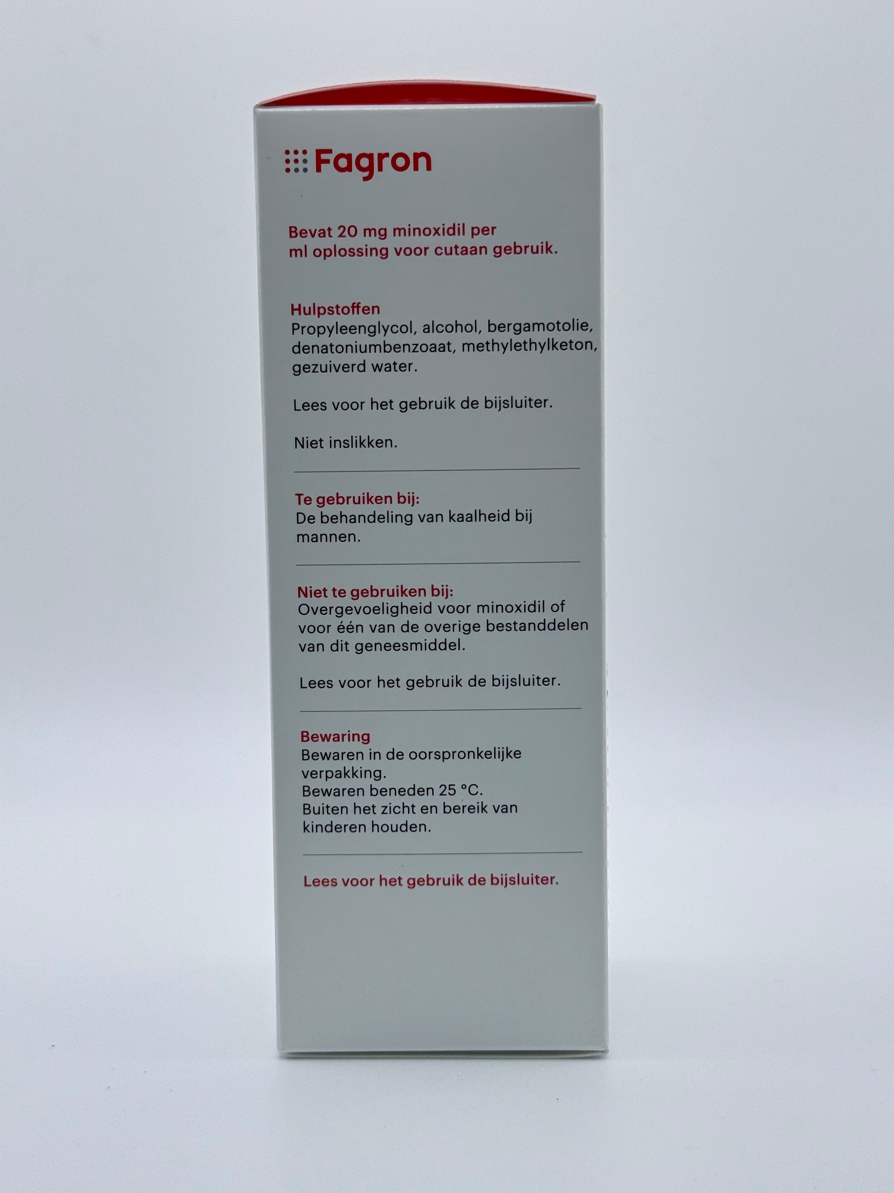 Minoxidil Fagron 2% oplossing – 100ml haargroeimiddel bij erfelijke haaruitval voor mannen en vrouwen