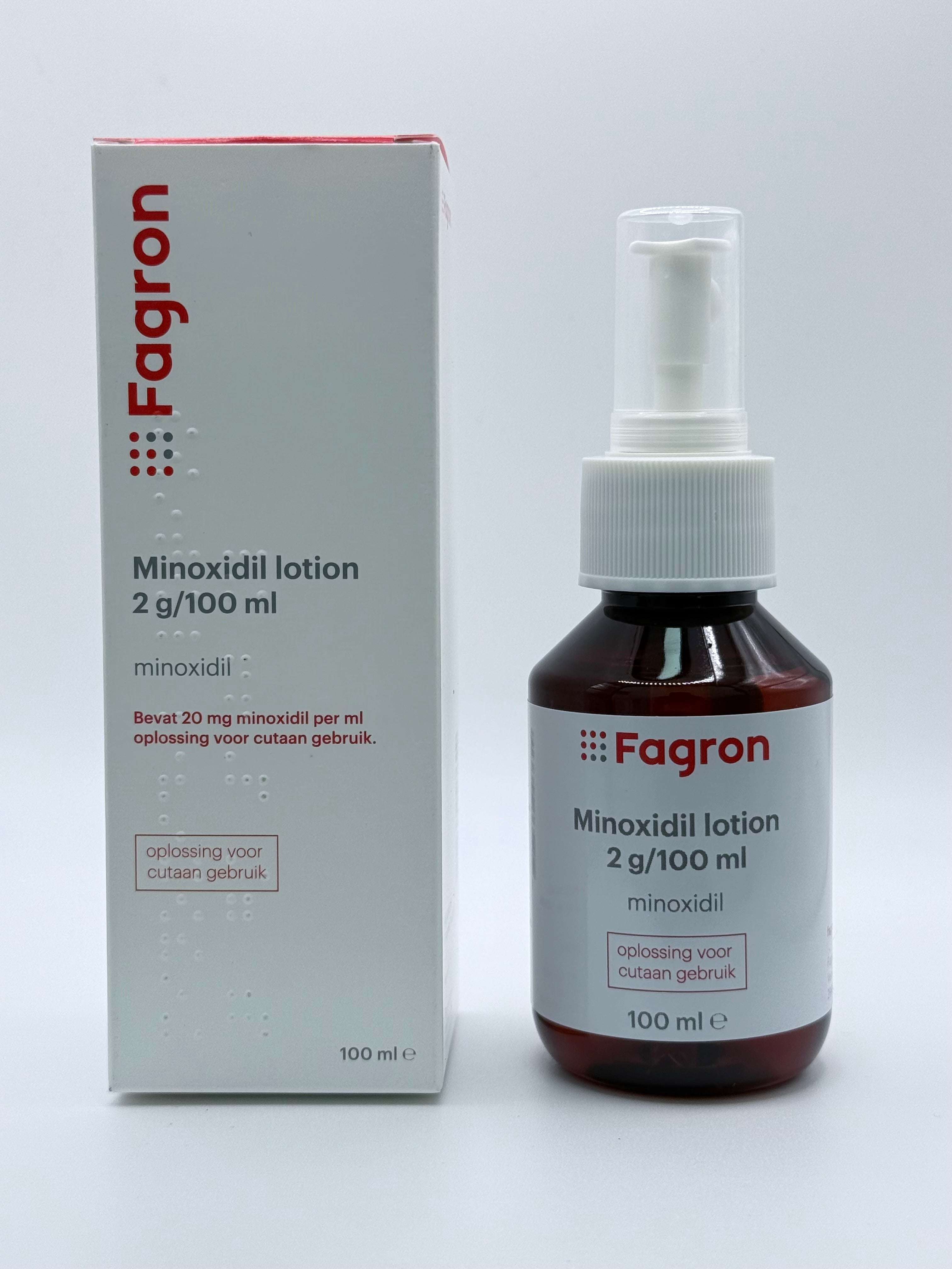 Minoxidil Fagron 2% oplossing – 100ml haargroeimiddel bij erfelijke haaruitval voor mannen en vrouwen