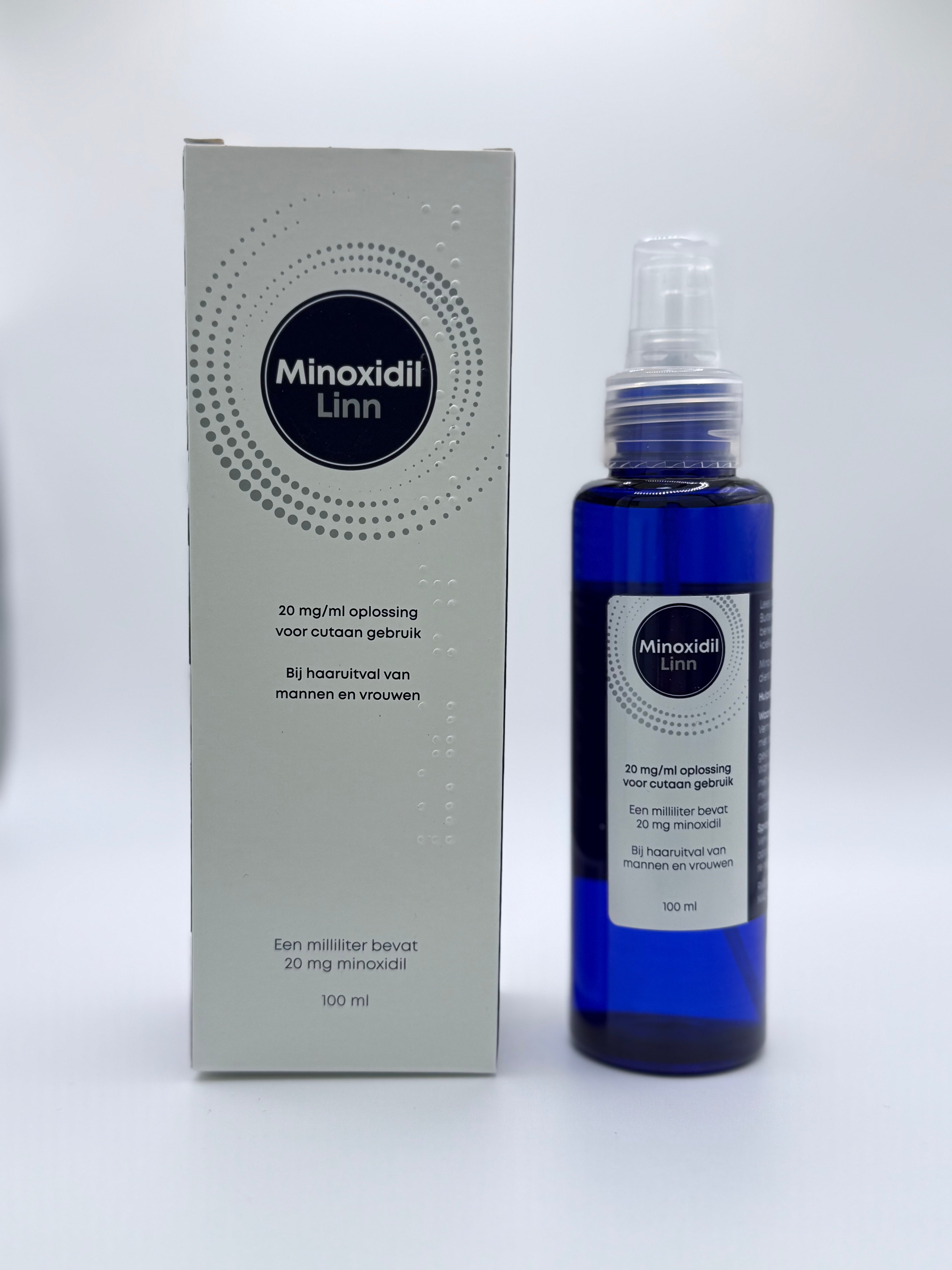 Minoxidil Linn 2% oplossing – 100ml haargroeimiddel bij erfelijke haaruitval voor mannen en vrouwen