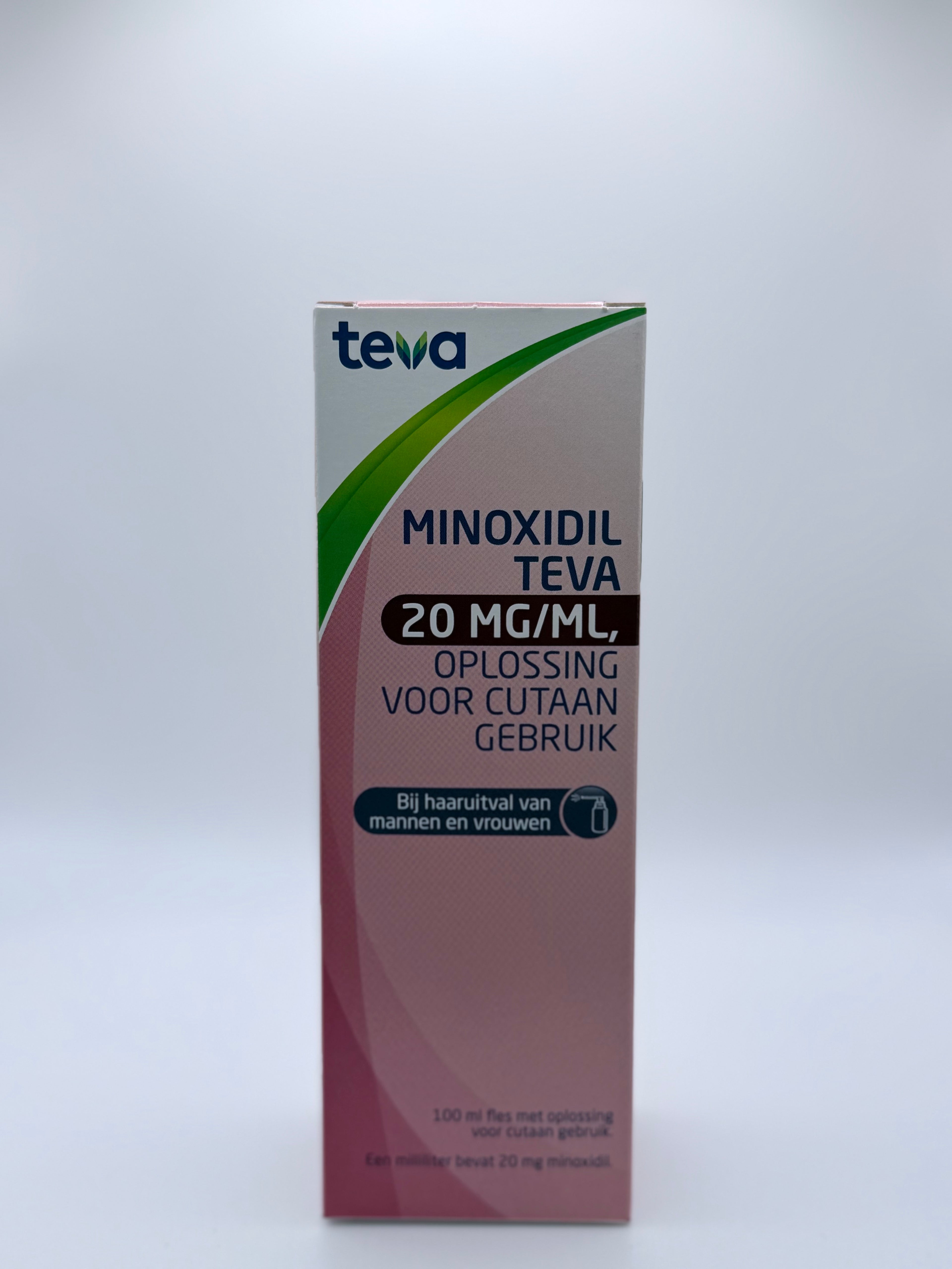 Minoxidil Teva 20mg/ml – 100ml haargroeimiddel voor erfelijke haaruitval bij mannen en vrouwen