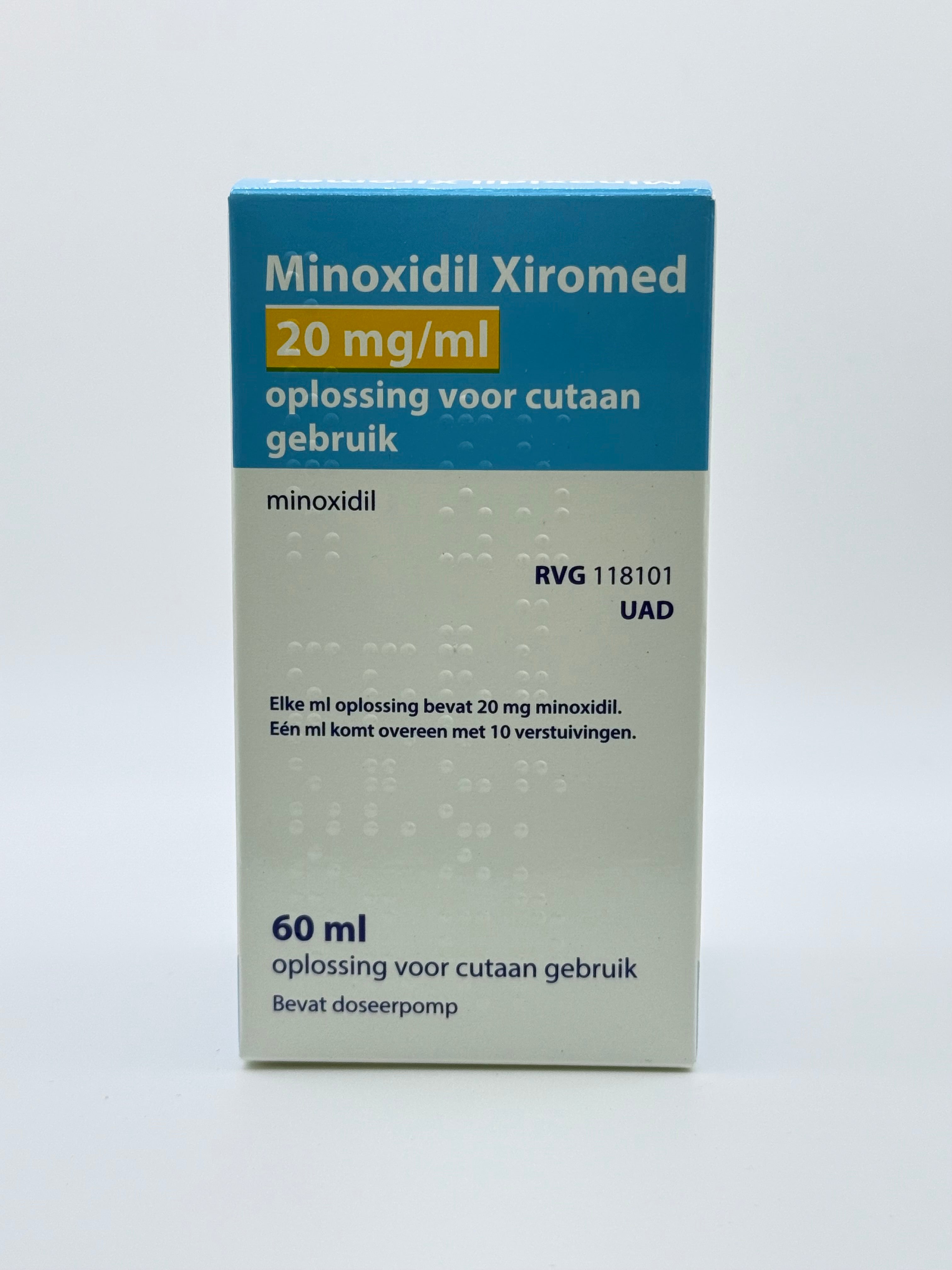 Minoxidil Xiromed 20mg/ml – 60ml haargroeimiddel bij beginnende haaruitval voor mannen en vrouwen