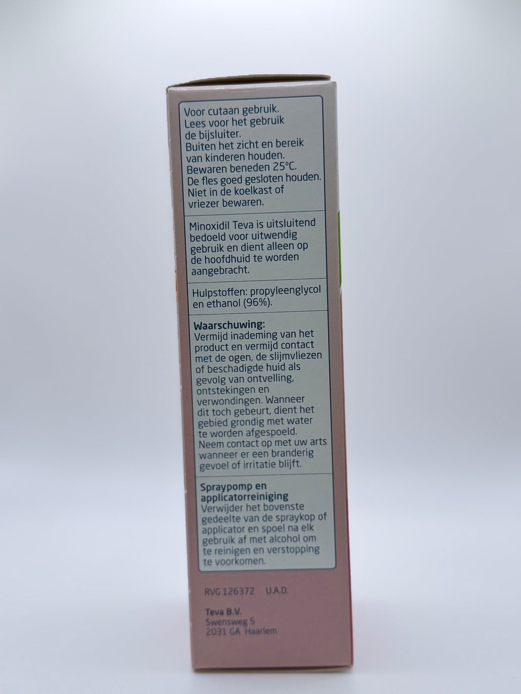 Minoxidil Teva 50mg/ml – 100ml haargroeimiddel voor mannen met erfelijke haaruitval (5% oplossing)