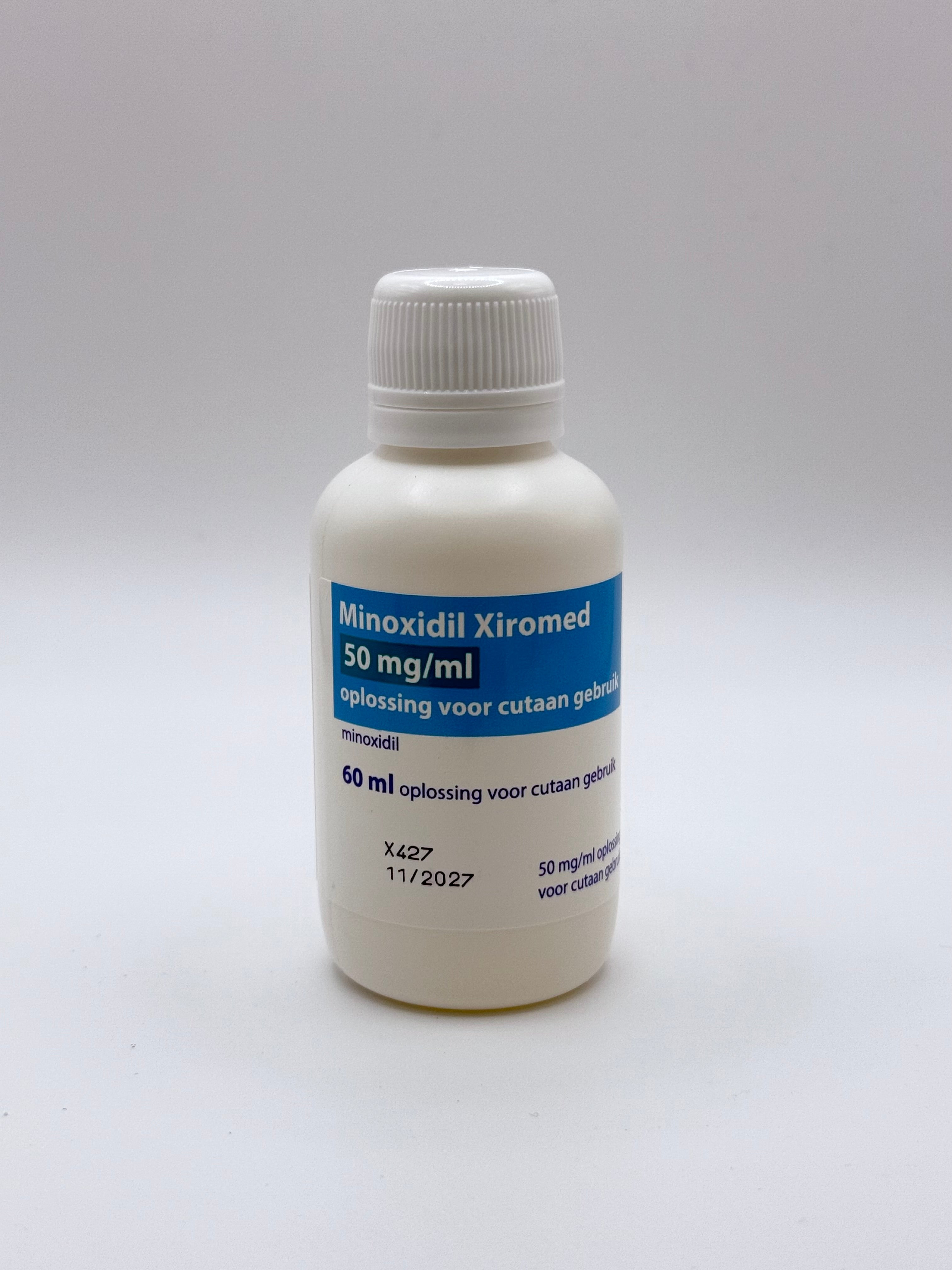 Minoxidil Xiromed 50mg/ml – 60ml haargroeimiddel bij erfelijke haaruitval voor mannen