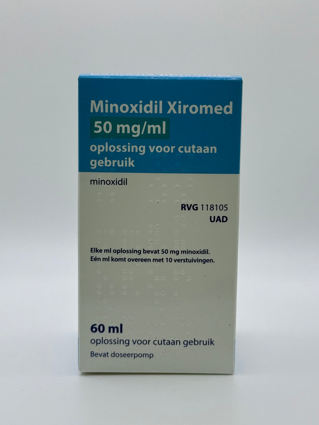 Minoxidil Xiromed 50mg/ml – 60ml haargroeimiddel bij erfelijke haaruitval voor mannen