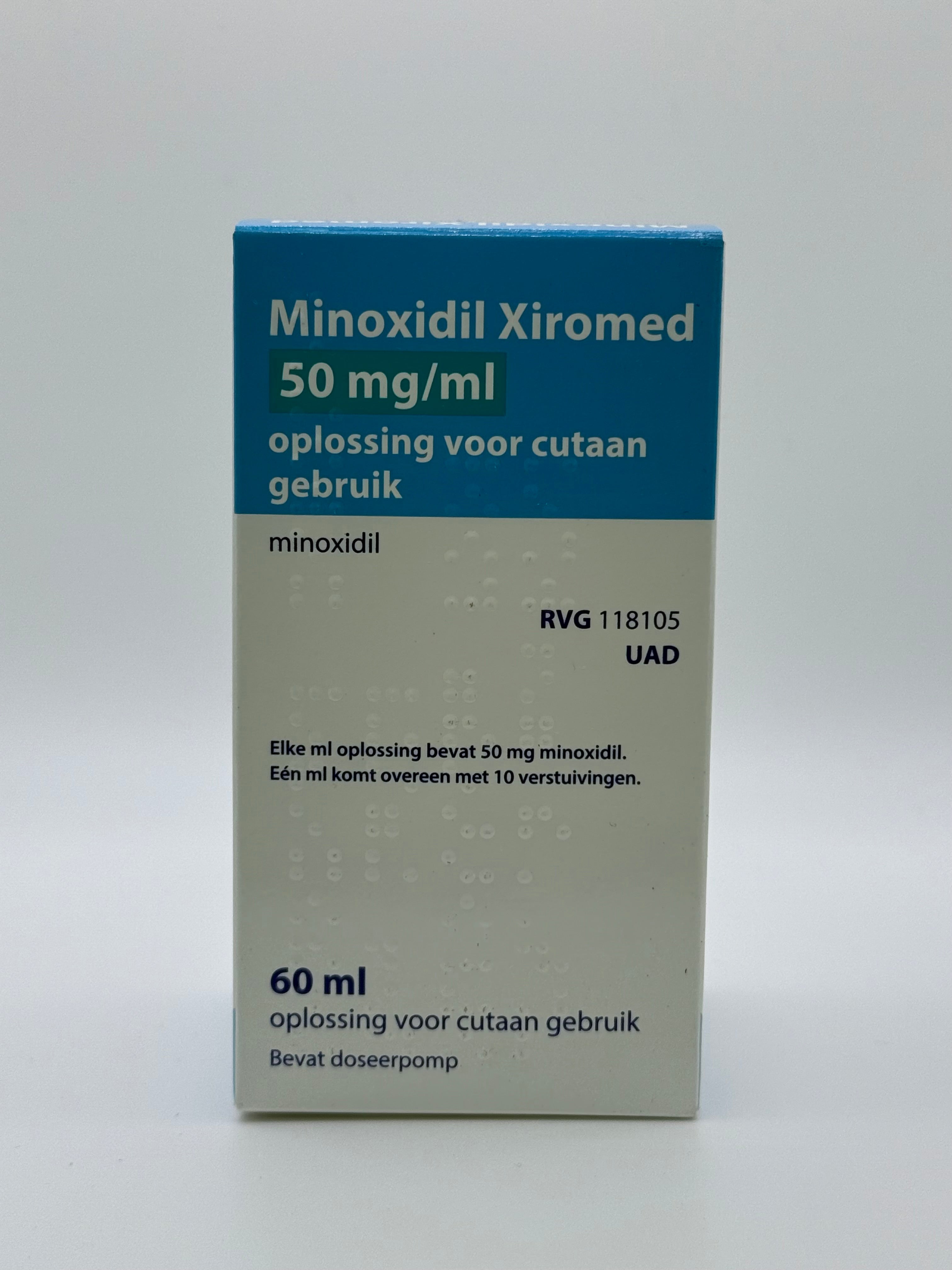 Minoxidil Xiromed 50mg/ml – 60ml haargroeimiddel bij erfelijke haaruitval voor mannen