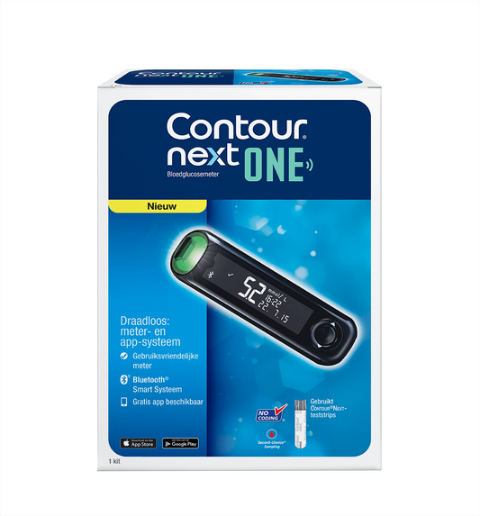 Contour Next One Glucosemeter Startpakket – Slimme Bloedglucosemeter met Smartphonekoppeling
