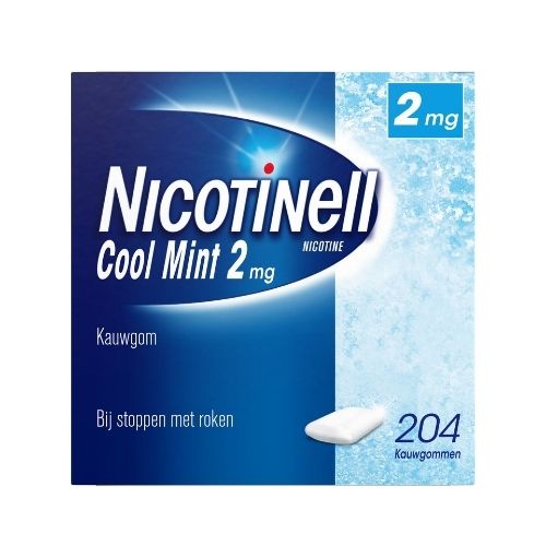 Nicotinell Cool Mint Kauwgom 2mg – 204 stuks – Stoppen met roken met nicotinevervanging