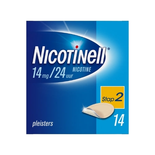 Nicotinell Nicotinepleisters 14mg/24u – Stap 2 | Stoppen met roken met 24-uurs werking - 14 pleisters