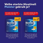 Nicotinell Nicotinepleisters Stap 1 – 21mg/24u – Stoppen met roken met 24-uurs werking - 7 pleisters