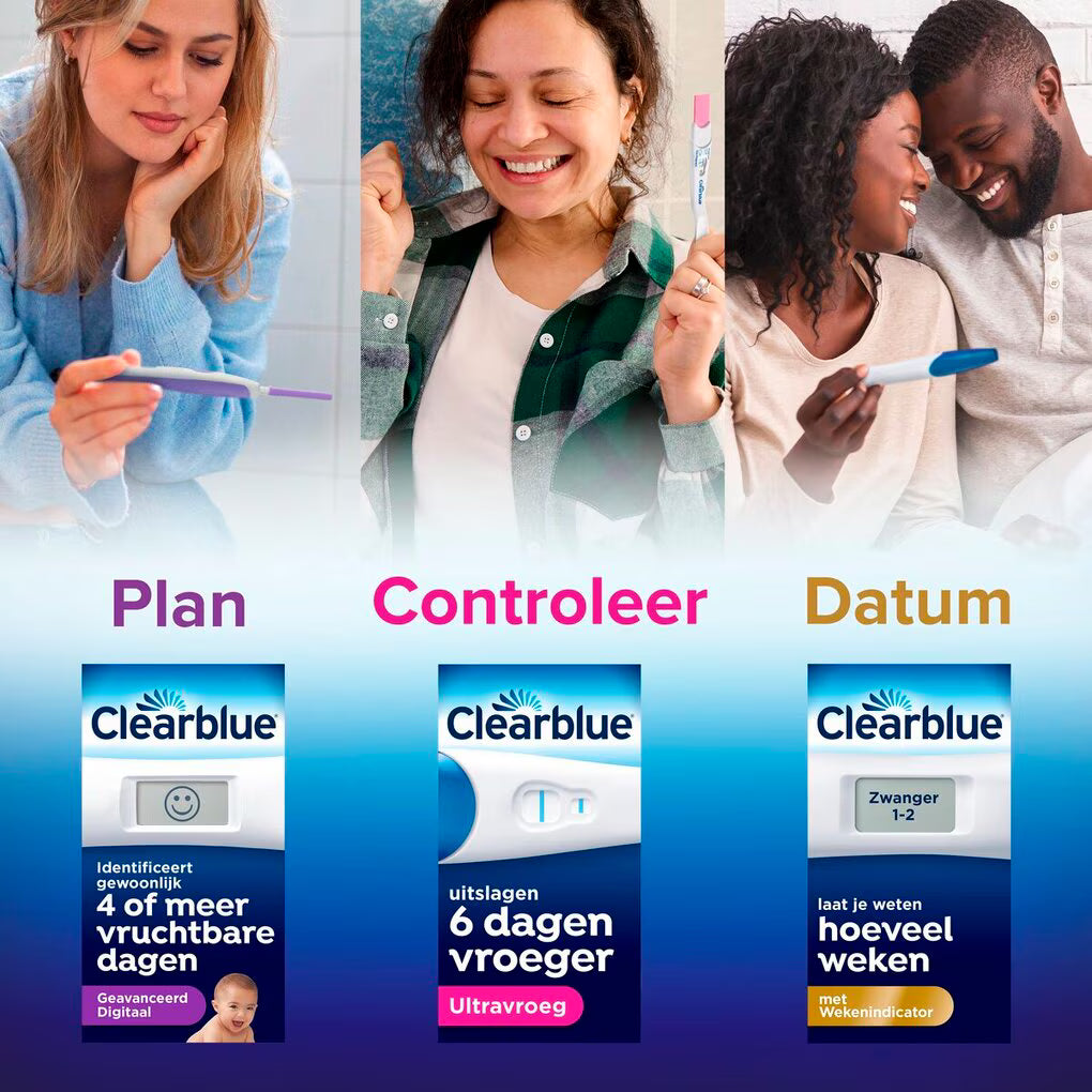 Clearblue Ultravroeg Digitale Zwangerschapstest 1 stuk – Tot 6 dagen eerder testen