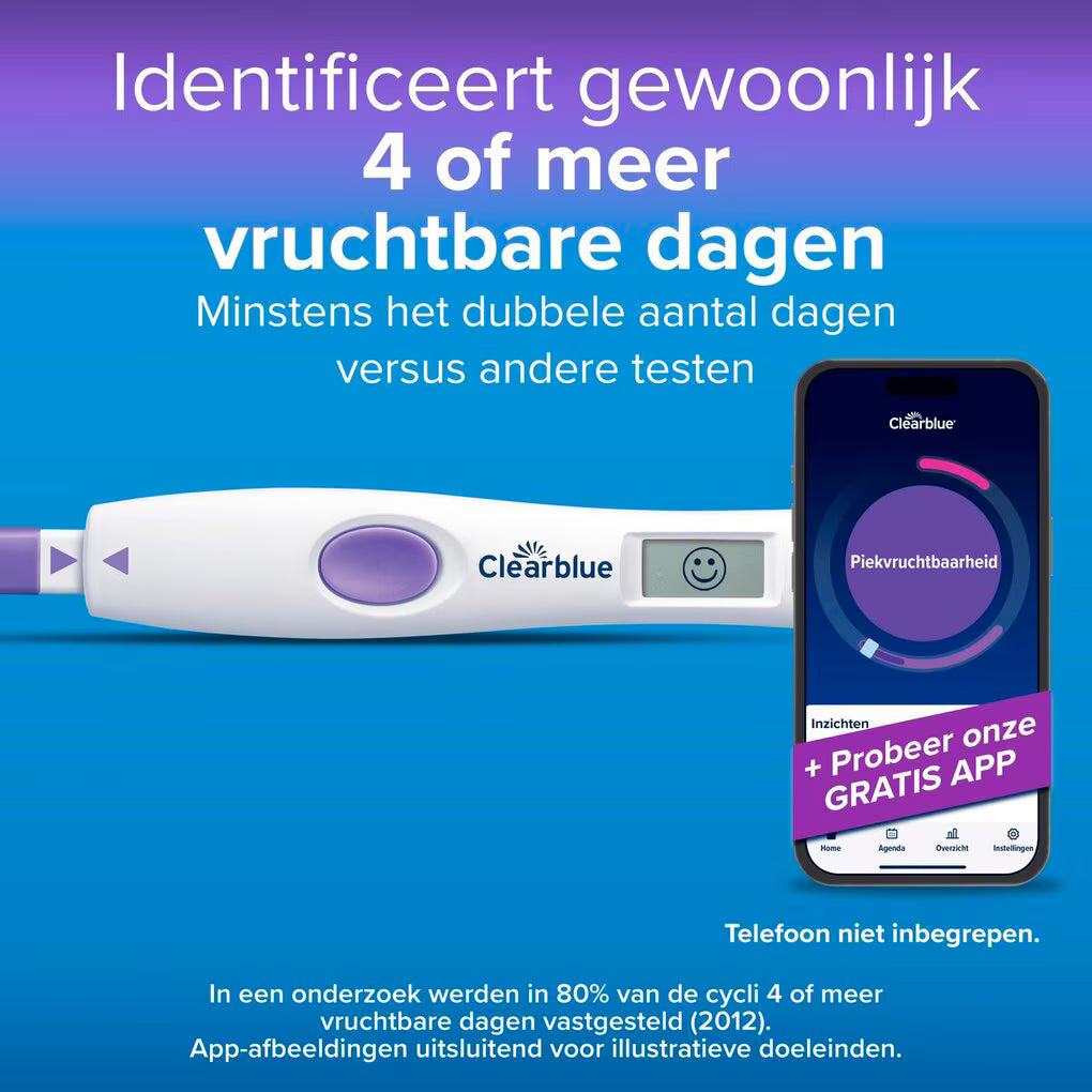 Clearblue Geavanceerde Digitale Ovulatietest 10 tests – Meet oestrogeen en LH
