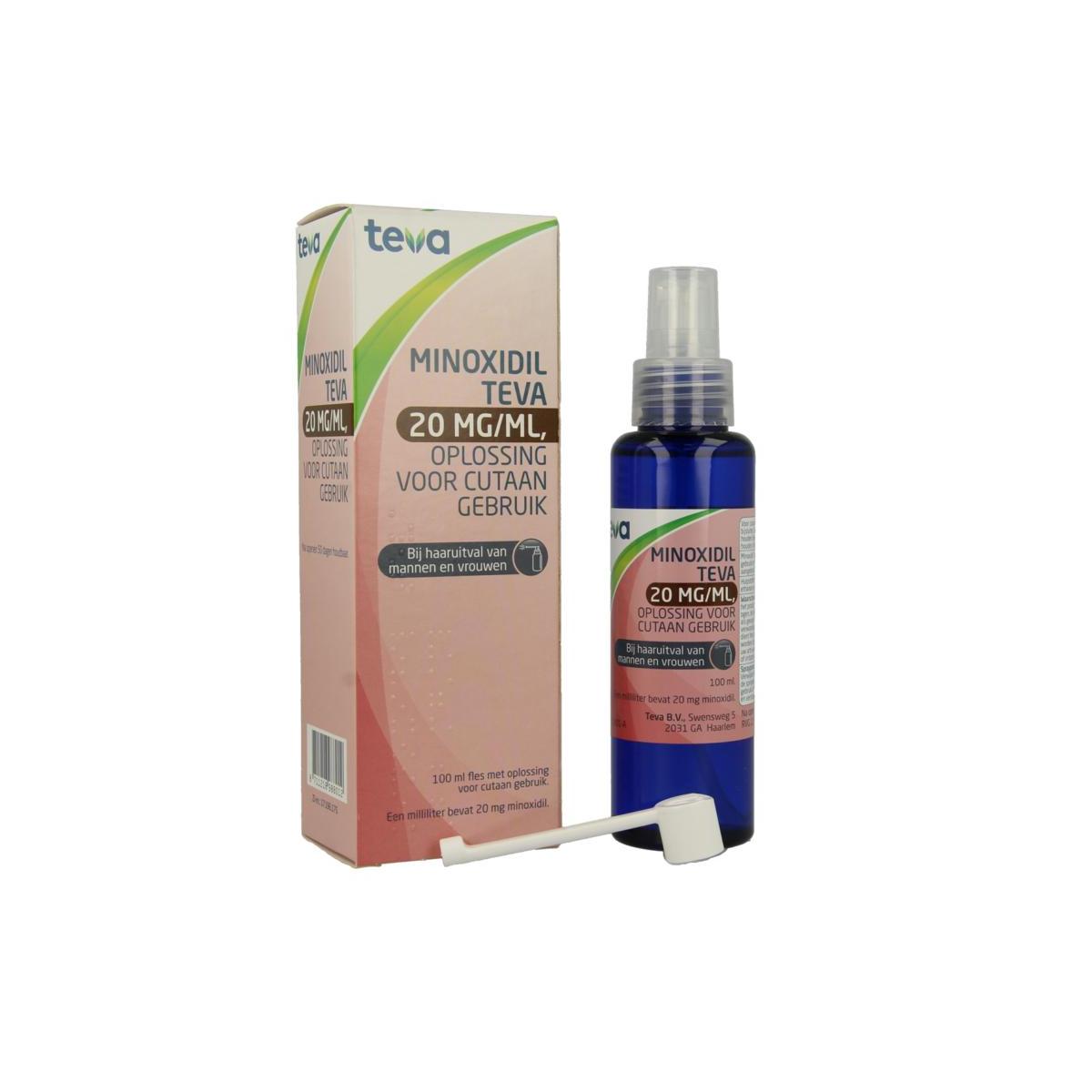 Minoxidil Teva 20mg/ml – 100ml haargroeimiddel voor erfelijke haaruitval bij mannen en vrouwen