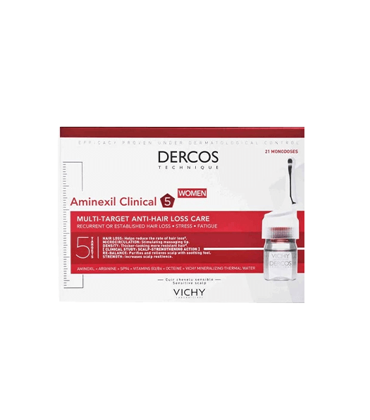 Vichy Dercos Aminexil Clinical 5 Vrouw 21 ampullen van 6 ml