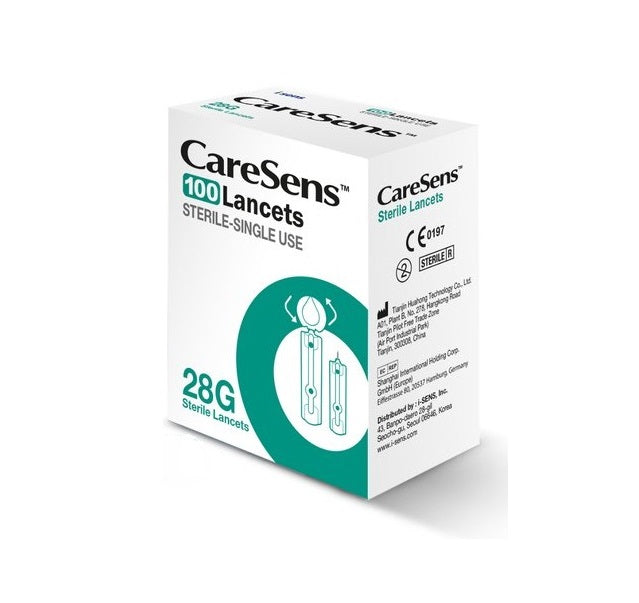 CareSens Lancetten 28G – 100 Stuks voor Comfortabel en Veilig Bloedprikken
