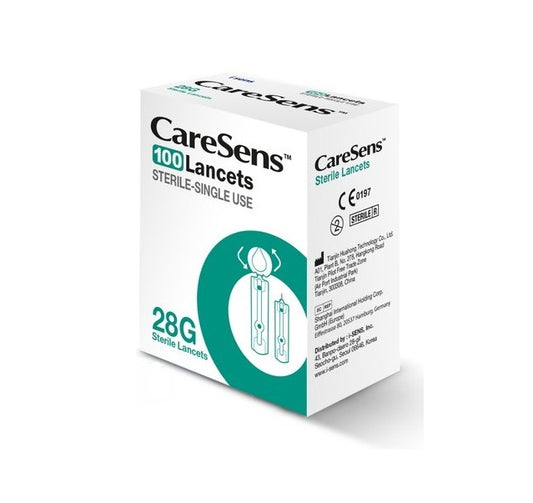 CareSens Lancetten 28G – 100 Stuks voor Comfortabel en Veilig Bloedprikken