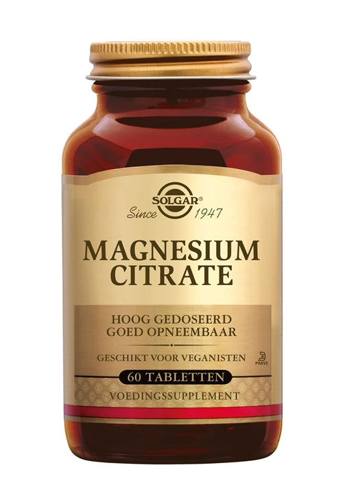 Solgar Magnesium Citrate – Ondersteuning voor Zenuwen, Botten en Spieren