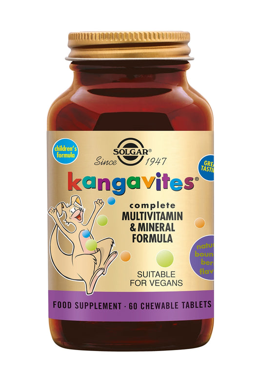 Solgar Kangavites Bouncing Berry – Multivitaminen voor Peuters en Kleuters met Heerlijke Bessensmaak
