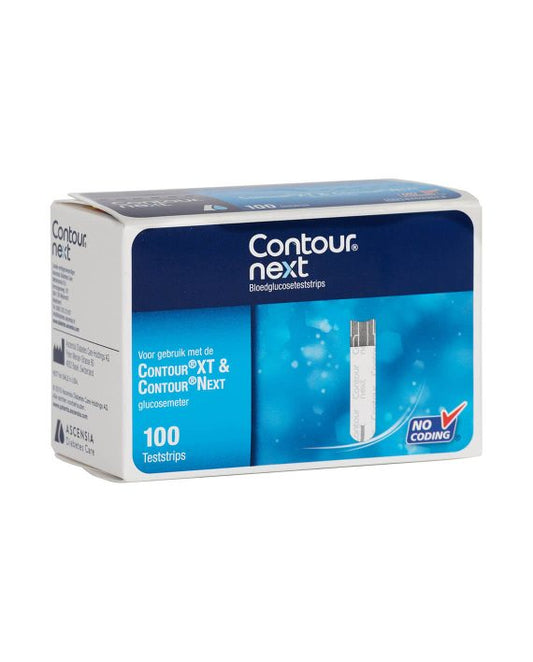 Contour Next Teststrips – Nauwkeurige Teststrips voor Contour XT en Contour Next One Glucosemeters - 100 stuks
